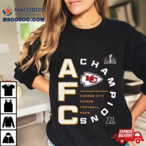 Kansas City Chiefs 2023 Afc Champions Right Side Draw T Shirt