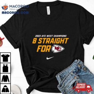 Kansas City Chiefs Afc West Division Champions Straight For Tshirt