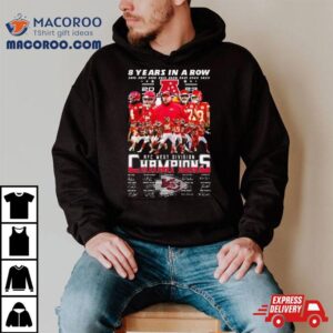 Kansas City Chiefs 8 Years In A Row 2016 2023 Afc West Division Champions Signatures Shirt