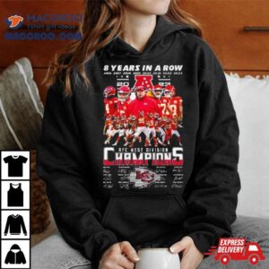 Kansas City Chiefs Years In A Row Afc West Division Champions Signatures Tshirt