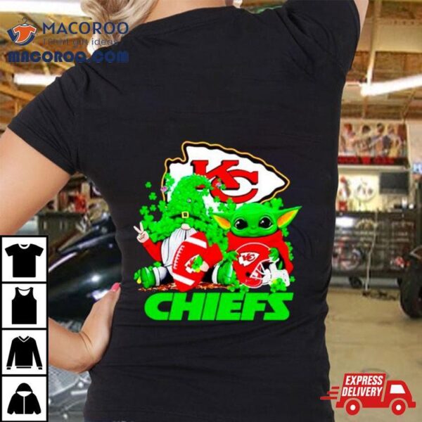 Kansas City Chiefs Baby Yoda Happy St.patrick’s Day Shamrock Shirt