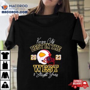 Kansas City Chiefs Best In The West Straight Years Helmet Tshirt