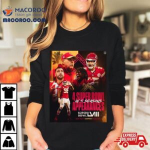 Kansas City Chiefs Get Super Bowl In Seasons Appearances With Afc Champions Nfl Playoffs Season Tshirt