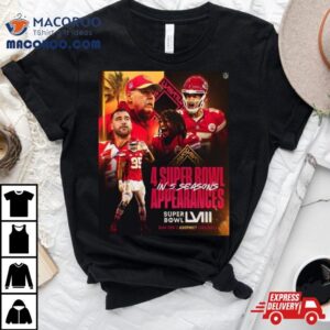 Kansas City Chiefs Get Super Bowl In Seasons Appearances With Afc Champions Nfl Playoffs Season Tshirt