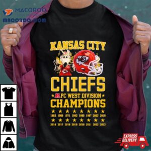 Kansas City Chiefs Mascot Afc West Division Champions Tshirt