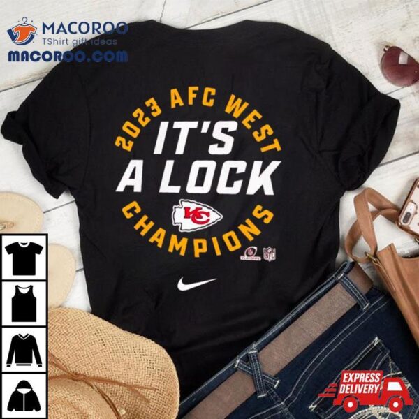 Kansas City Chiefs Nike 2023 Afc West Division Champions Locker Room Trophy Collection Shirt