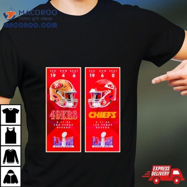 Kansas City Chiefs Vs San Francisco 49ers Super Bowl Lviii Shirt