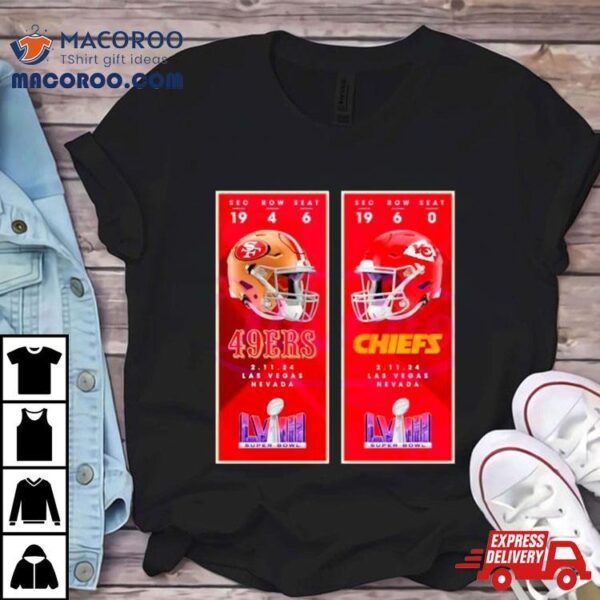 Kansas City Chiefs Vs San Francisco 49ers Super Bowl Lviii Shirt