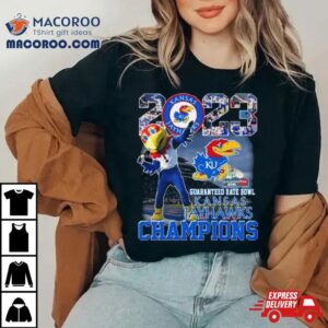 Kansas Jayhawks 2023 Guaranteed Rate Bowl Champions Mascot Shirt