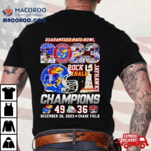 Kansas Jayhawks Guaranteed Rate Bowl Champions Victory Unlv Helme Tshirt