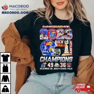 Kansas Jayhawks Guaranteed Rate Bowl Champions Victory Unlv Helme Tshirt