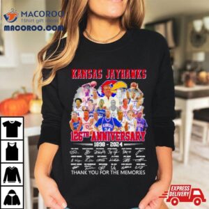 Kansas Jayhawks Basketball Th Anniversary Thank You For The Memories Signatures Tshirt