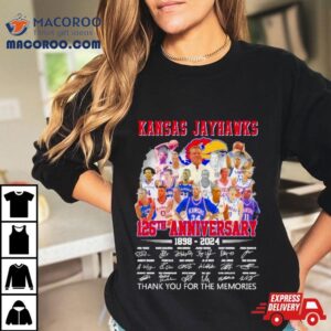 Kansas Jayhawks Basketball Th Anniversary Thank You For The Memories Signatures Tshirt