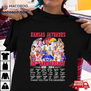 Kansas Jayhawks Basketball Th Anniversary Thank You For The Memories Signatures Tshirt