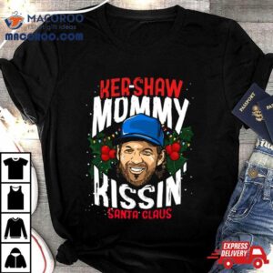 Kershaw Mommy Kissin Santa Clause Christmas Tshirt