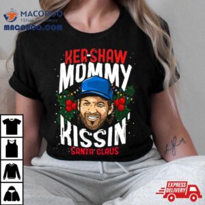 Kershaw Mommy Kissin Santa Clause Christmas Tshirt