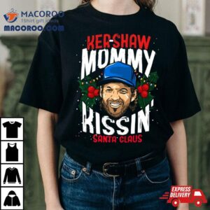 Kershaw Mommy Kissin Santa Clause Christmas Tshirt