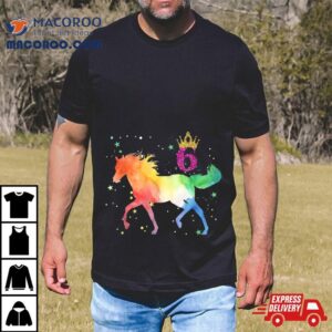 Kids Th Birthday Horse Watercolor Year Old Boys Girls Tshirt