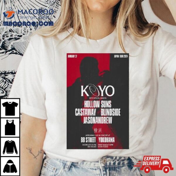 Koyo Appearing Live In Concert At Bb Street Yokohama January 27 Japan Tour 2024 T Shirt