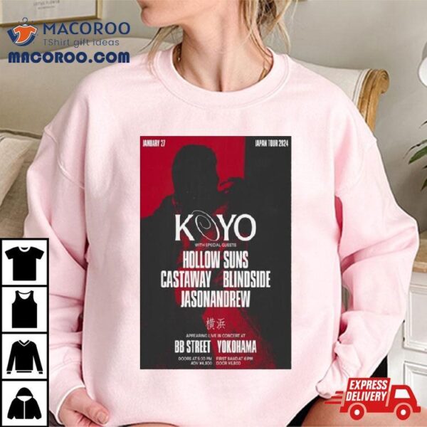 Koyo Appearing Live In Concert At Bb Street Yokohama January 27 Japan Tour 2024 T Shirt