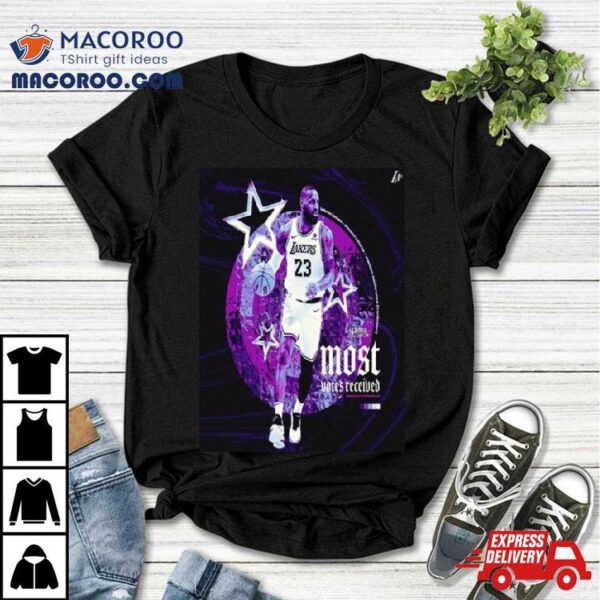 Lakers Lebron James Top Of The West Most Votes Received In Nba Western Conference T Shirt