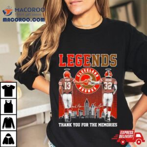 Legends Cleveland Browns Ryan And Brown Thank You For The Memories Signatures Tshirt