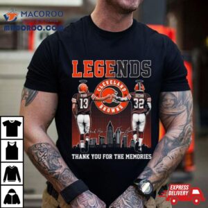 Legends Frank Ryan And Jim Brown Cleveland Browns Thank You For The Memories Signatures Tshirt