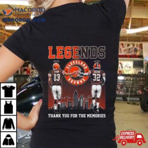 Legends Frank Ryan And Jim Brown Cleveland Browns Thank You For The Memories Signatures Tshirt