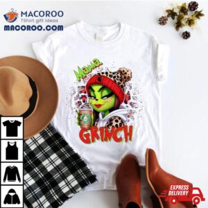 Leopard Mama Grinch Merry Christmas Tshirt