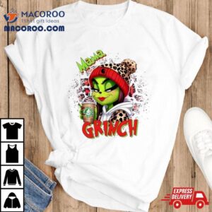 Leopard Mama Grinch Merry Christmas Tshirt