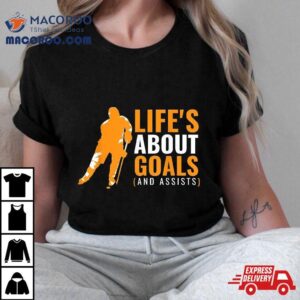 Life S About Goals Ice Hockey For Boys Tshirt