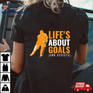 Life S About Goals Ice Hockey For Boys Tshirt