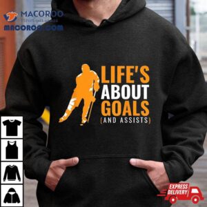 Life S About Goals Ice Hockey For Boys Tshirt