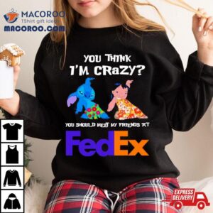 Lilo And Stitch You Think I Rsquo M Crazy You Should Meet My Friends At Fedex Tshirt