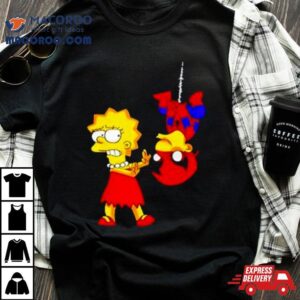 Lisa Simpson And Milhouse Van Houten Spider Man Tshirt