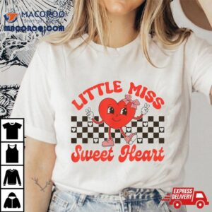 Little Miss Sweet Heart Valentines Day S For Girls Kids Tshirt