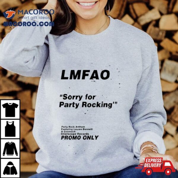 Lmfao Sorry For Party Rocking Promo Only Shirt