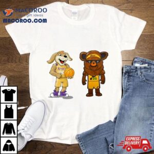 Los Angeles Lakers Vs Utah Jazz Nba Mascot Cartoon Basketball Tshirt