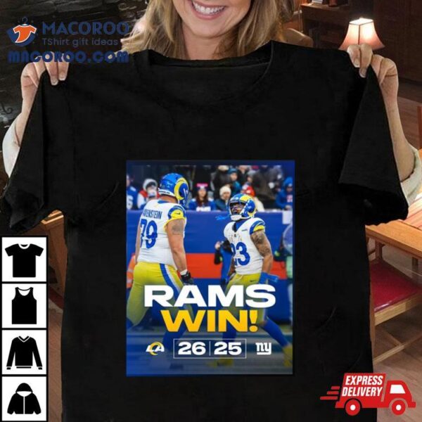 Los Angeles Rams Win 26 25 New York Giants Clinch A 2023 Playoff Final Score Shirt