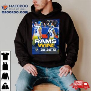 Los Angeles Rams Win 26 25 New York Giants Clinch A 2023 Playoff Final Score Shirt