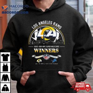 Los Angeles Rams Winners Season Nfc Super Wild Card Nfl Divisional Skyline January Ford Field Stadium Tshirt