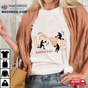 Love Basketball Player Valentine S Day For Girls Boys Tshirt