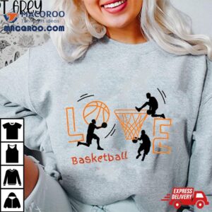 Love Basketball Player Valentine S Day For Girls Boys Tshirt