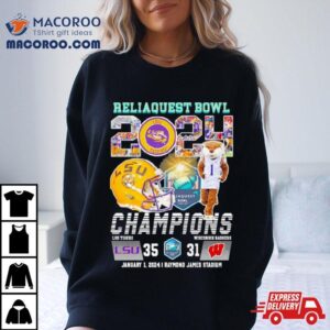 Lsu Tigers Reliaquest Bowl Champions Victory Wisconsin Tshirt