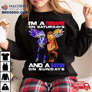 Macosts I M A Terrapin On Saturdays Maryland Terrapins Football And A Baltimore Ravens On Sundays Tshirt