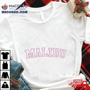 Malibu California Souvenirs Preppy Pink Trendy Tshirt