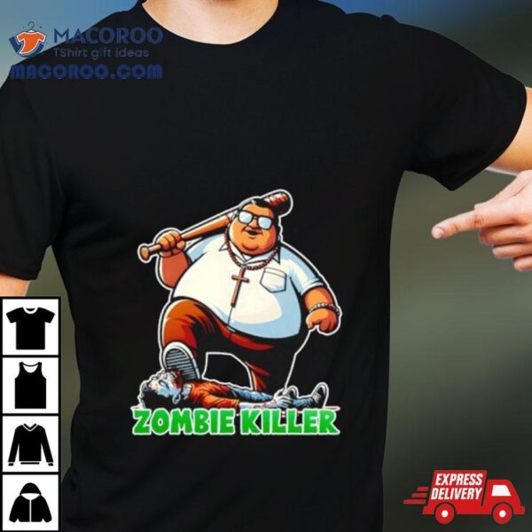 Man Cross Zombie Killer Cool Shirt