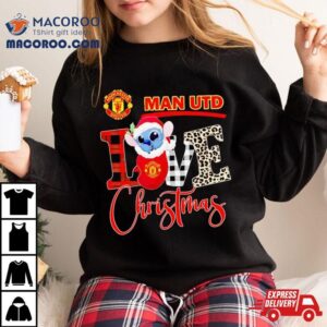 Manchester United Stitch Love Christmas Shirt