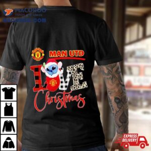 Manchester United Stitch Love Christmas Tshirt