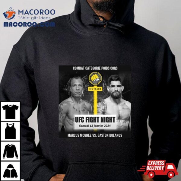 Marcus Mcghee Vs Gaston Bolanos Ufc Jan 13 2024 Shirt